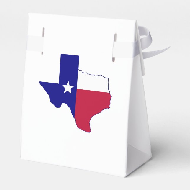 Texas Flag Map Favour Box (Back Side)