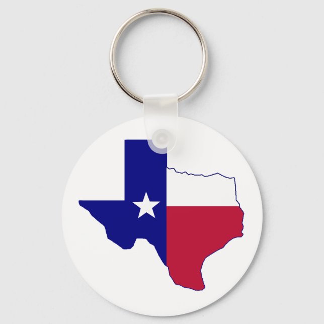 Texas Flag Map Key Ring (Front)