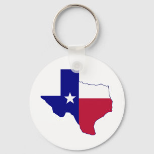 Texas Flag Map Key Ring