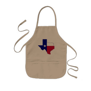 Texas Flag Map Kids Apron