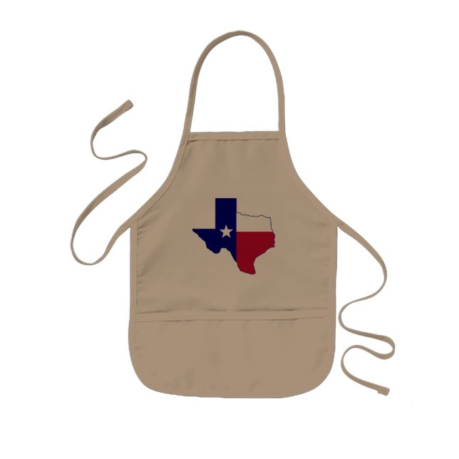Texas Flag Map Kids Apron (Front)