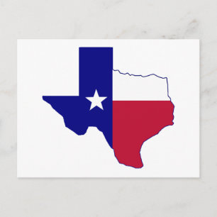 Texas Flag Map Postcard