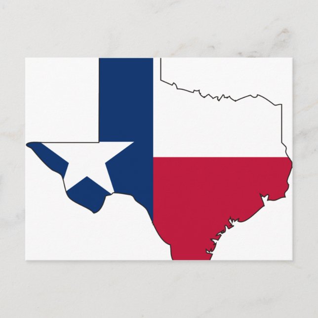 Texas Flag Map Postcard (Front)