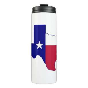 Texas Flag Map Thermal Tumbler
