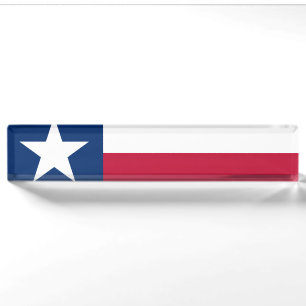 Texas Flag Nameplate