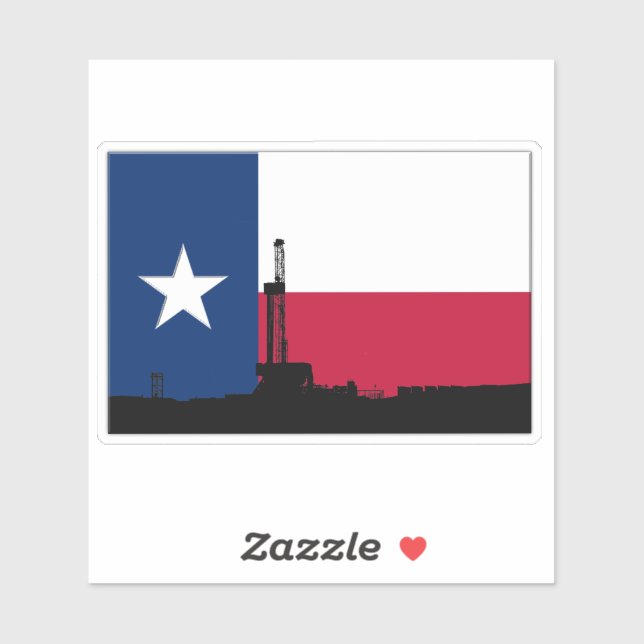 Texas Flag Oil Drilling Rig Cutout (Sheet)