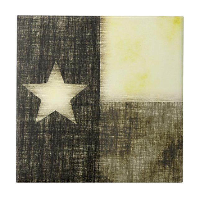 TEXAS FLAG OLD DRAWING TILE (Front)