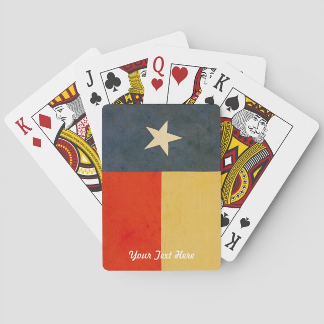 Texas Flag Personalised Playing Cards (Back)