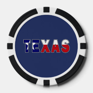 Texas Flag Poker Chips