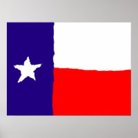 Texas Flag Pop Art Poster - American States Prints