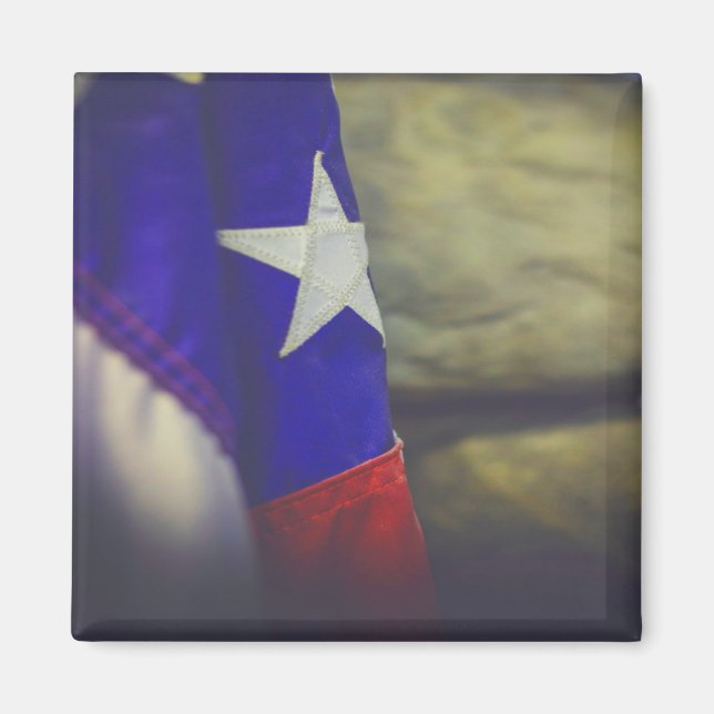 Texas Flag Rustic Lone Star State USA Magnet (Front)