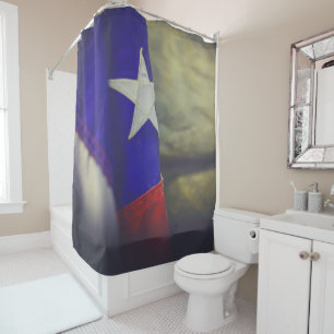 Texas Flag Rustic Lone Star State USA Shower Curtain
