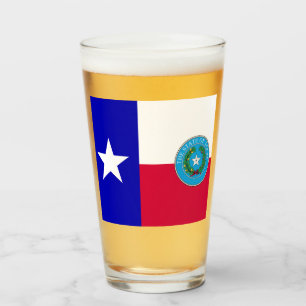 Texas flag-Seal Glass