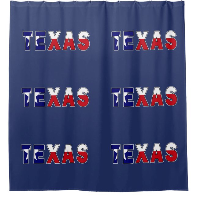 Texas Flag Shower Curtain (Front)