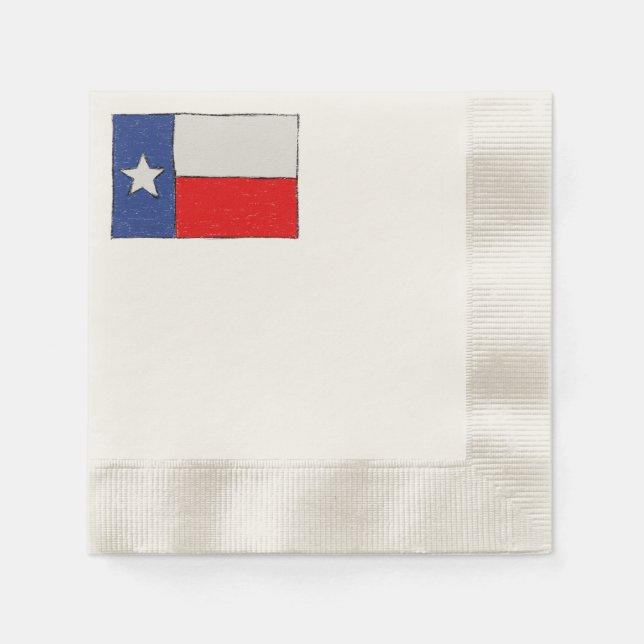 Texas Flag Sketch Napkin (Front)