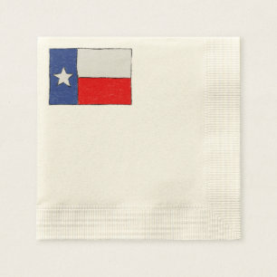 Texas Flag Sketch Napkin