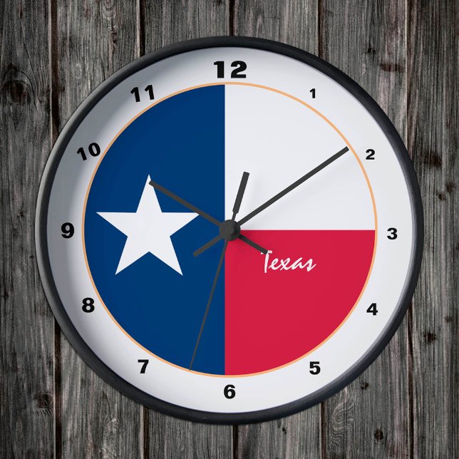 Texas Flag & Texas fashion /design USA Round Clock (Creator Uploaded)