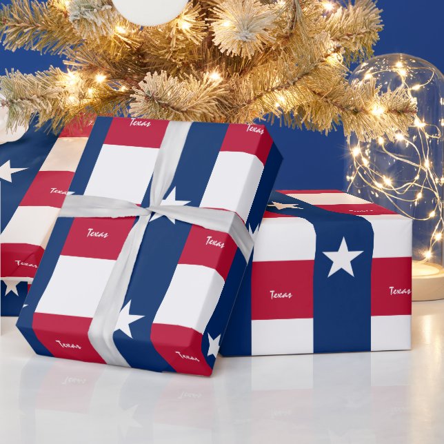 Texas Flag & Texas gifts America /sports fans Wrapping Paper (Holidays)