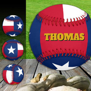 Texas Flag, Texas, Monogram / Baseball Balls