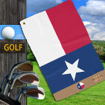 Texas flag & Texas monogrammed / golf towel<br><div class="desc">Sports/Golf Towel: Texas & Texas flag with monogrammed "custom" name at the bottom - love my country,  travel,  holiday,  patriots / sports fans</div>