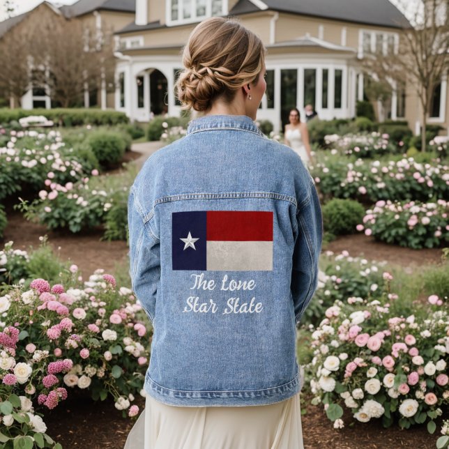 Texas Flag | The Lone Star State Denim Jacket (Wedding Back)