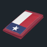 Texas flag trifold wallet<br><div class="desc">Texas flag wallet. Customise and personalise,  as desired. Choose from 8 different styles of nylon, denim or elegant leather and 6 colours colours.</div>