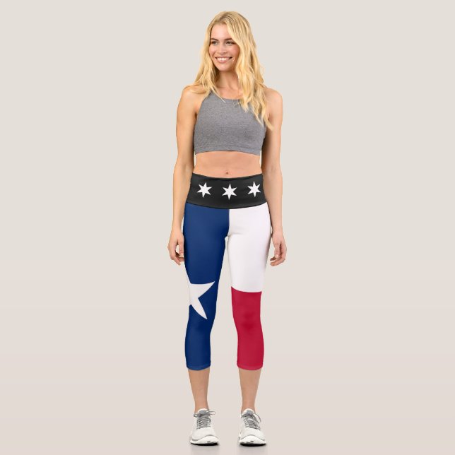 Texas Flag Yoga Pants (Front)