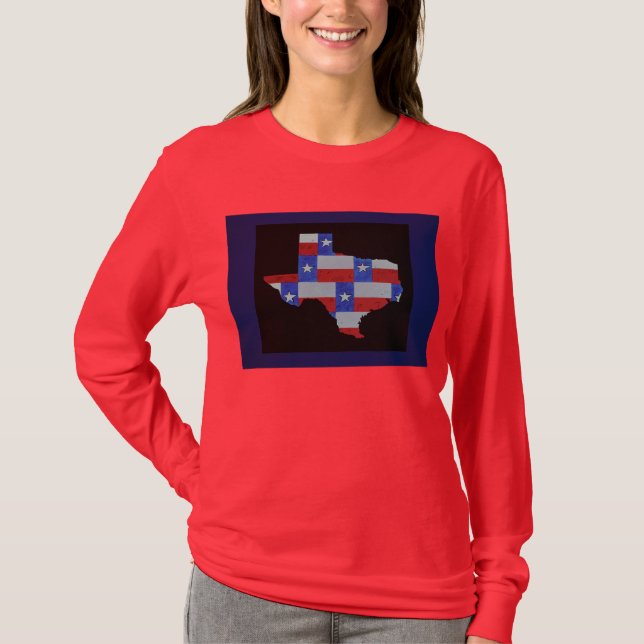 Texas Flags Big State T-Shirt (Front)