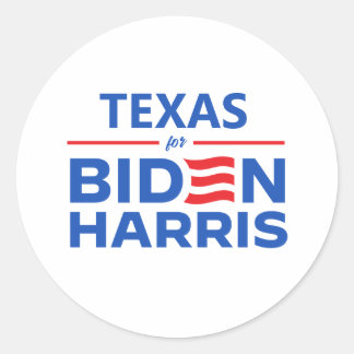 Texas for Biden Harris Classic Round Sticker