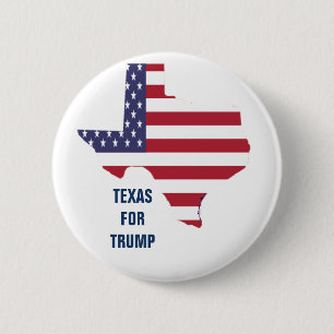 TEXAS FOR TRUMP 6 CM ROUND BADGE