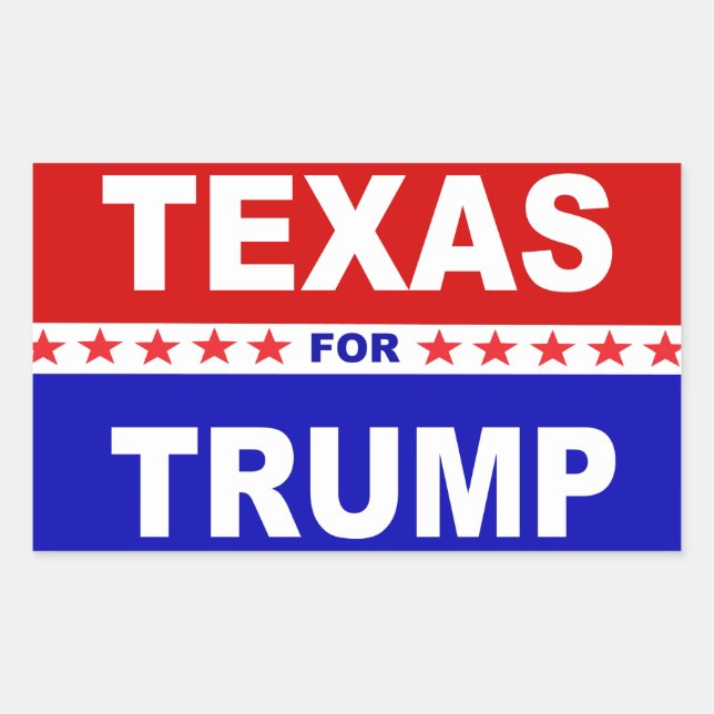 Texas For Trump Rectangular Sticker (Front)