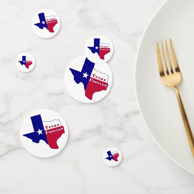 Texas Forever Flag Map Confetti (Group)