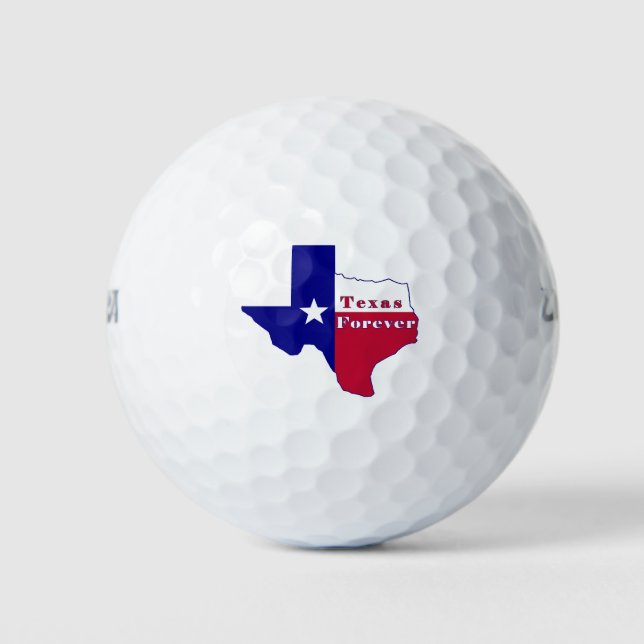 Texas Forever Flag Map Golf Balls (Front)