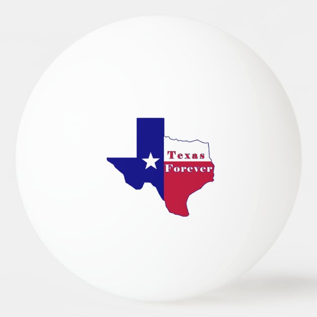 Texas Forever Flag Map Ping Pong Ball (Front)
