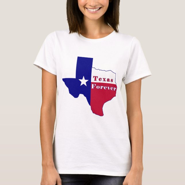 Texas Forever Flag Map T-Shirt (Front)