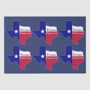 Texas Forever Flag Map Tissue Paper