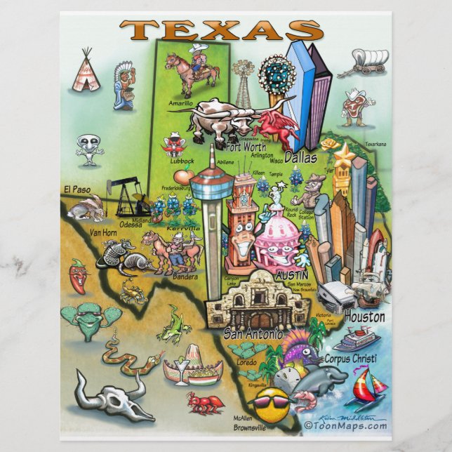 Texas Fun Map (Front)
