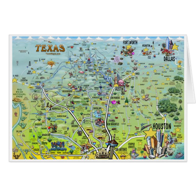 Texas Fun Map (Front Horizontal)