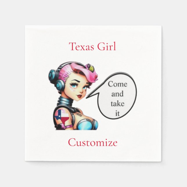 Texas Girl Thunder_Cove  Napkin (Front)