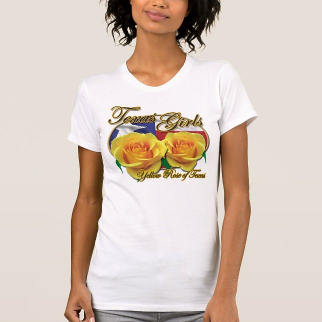 Texas Girls Yellow Rose T-Shirt (Front)