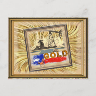 Texas gold postcard