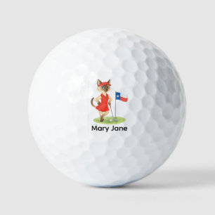 Texas Golferholding flag of Texas Golf Balls
