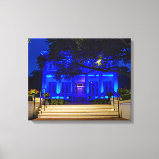 Texas Governor's Mansion Back the Blue Canvas Print