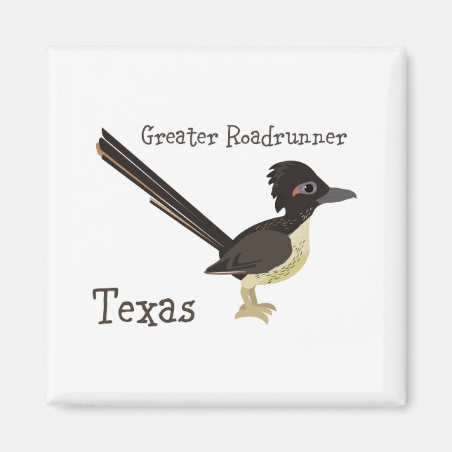 Texas Greater Roadrunner Magnet (Front)