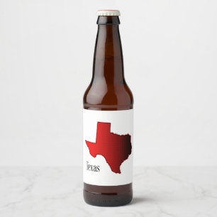 Texas Halftone Beer Bottle Label