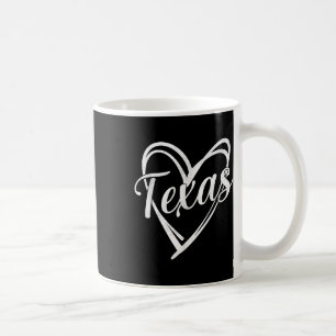 Texas Heart Name Design Retro Style Graphic Men Wo Coffee Mug