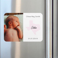 Texas Hearts Custom Photo Birth Announcment
