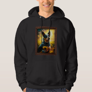 Texas Heeler Painting Sunflower Flower Mum Women F Hoodie