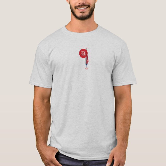 Texas Heli Bash Design 4. Grey T-Shirt (Front)