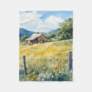 Texas Hill Country Fleece Blanket